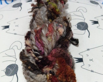 Dried leaves Art yarn 13 yards