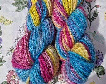 Candy rainbow handspun yarn