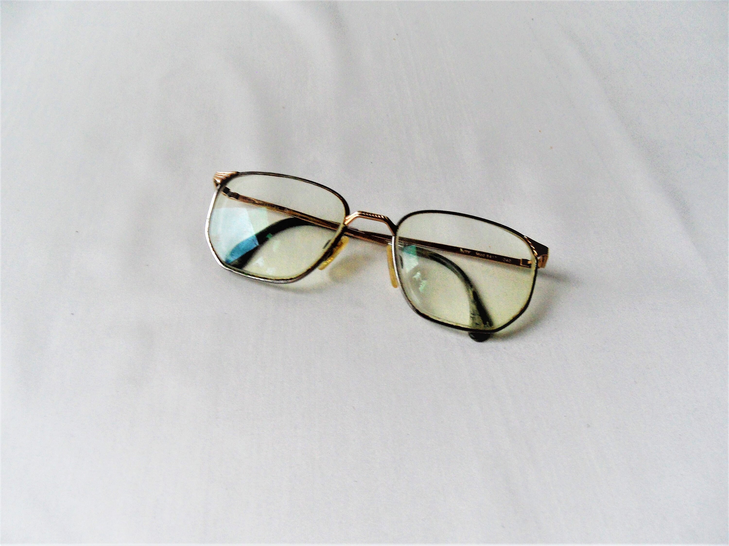 Vintage OWP metal eyeglasses eyewear Gold Metal frame Unisex Spectacle Frame Made in GERMANY