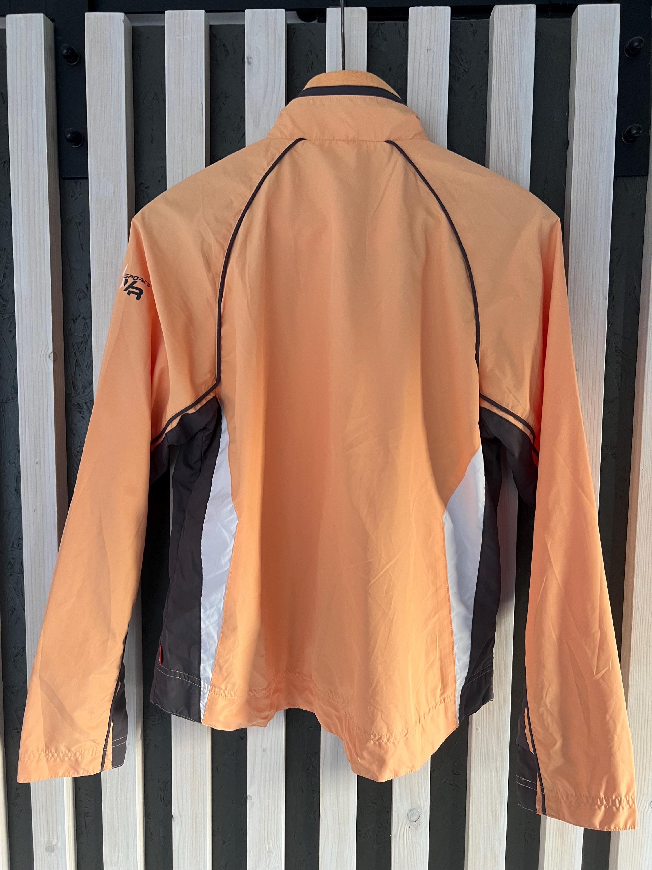 ヴィンテージ1990年バネストサイクルジャージ Vintage Vittorio Rossi Peach Striped Track Jacket, 90s Athleisure
