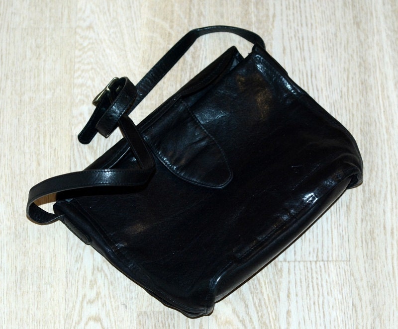 Vintage Claudio Ferrici Leder schwarz Handtasche CROSSBODY Geldborse fur Damen Etsy