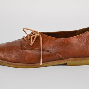 Vintage Leather Lace Up Shoes in Brown by Planet Shoes (EU38/US7). image 2