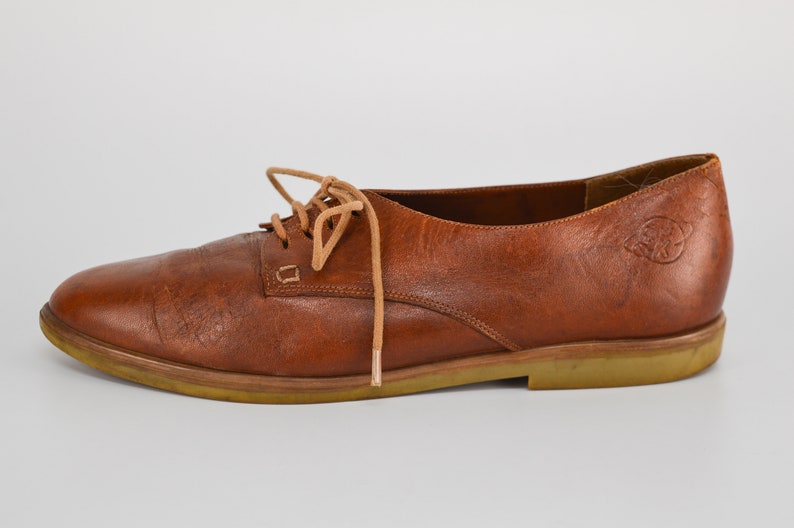 Vintage Leather Lace Up Shoes in Brown by Planet Shoes (EU38/US7). image 2