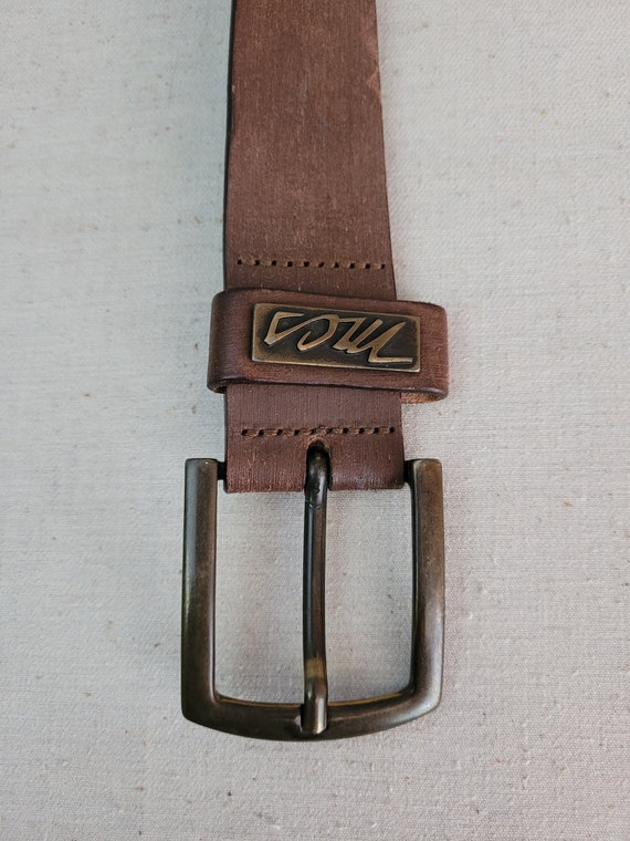 Vintage Leather Belt in Brown | Sturdy Unisex Wai… - image 6