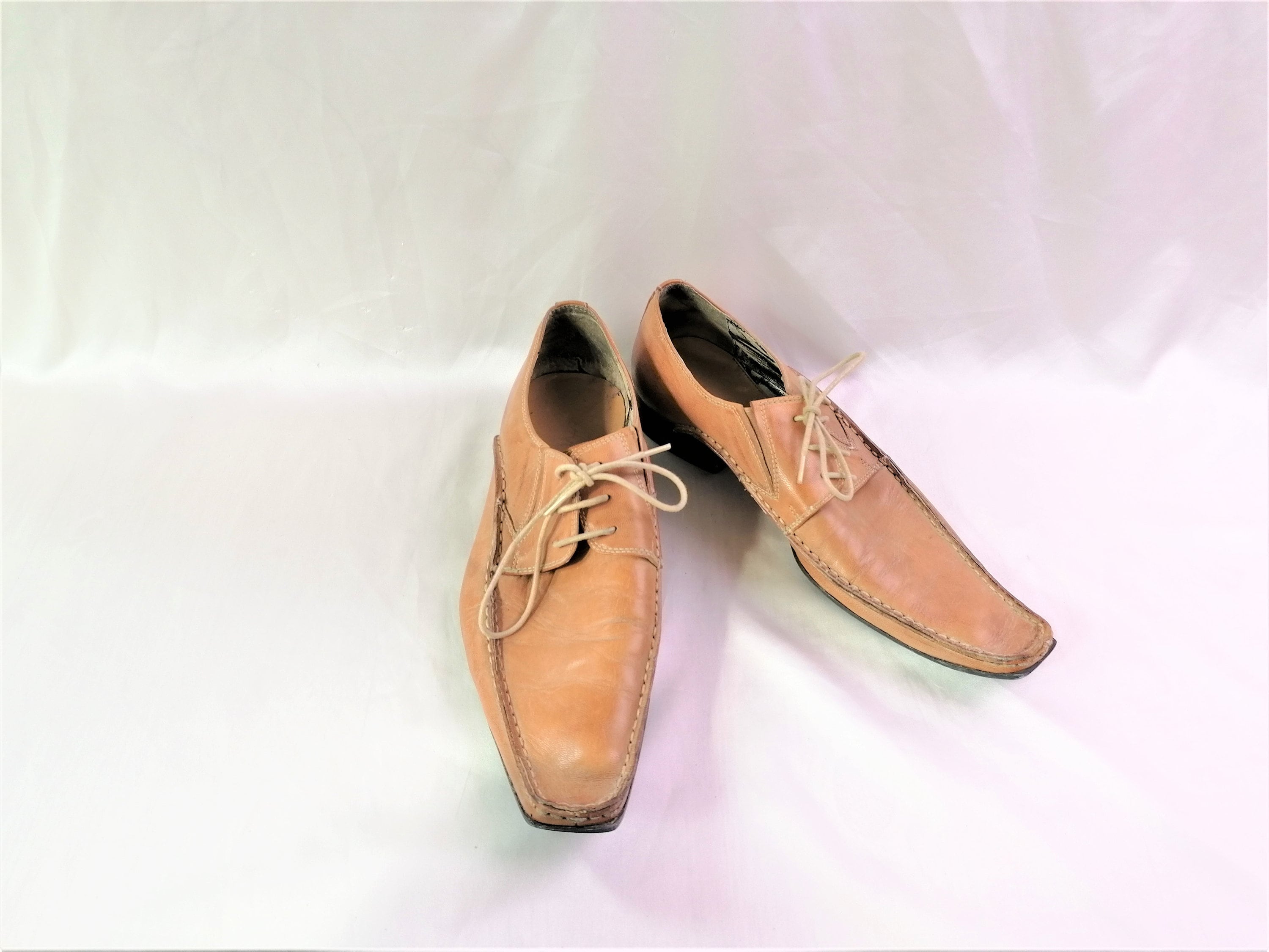 CAMEL CENTURY  Mens Dress Shoes Leather Classic Oxford Shoes Size 240 (2.5) 5.5 Vintage Camel Brown Shoes for Men Size 40 1/2, UK 7, US 8  main image 2