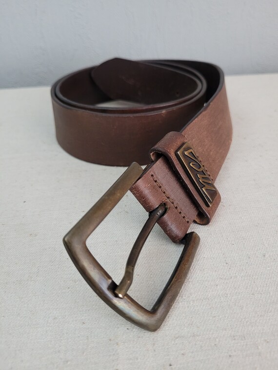 Vintage Leather Belt in Brown | Sturdy Unisex Wai… - image 10