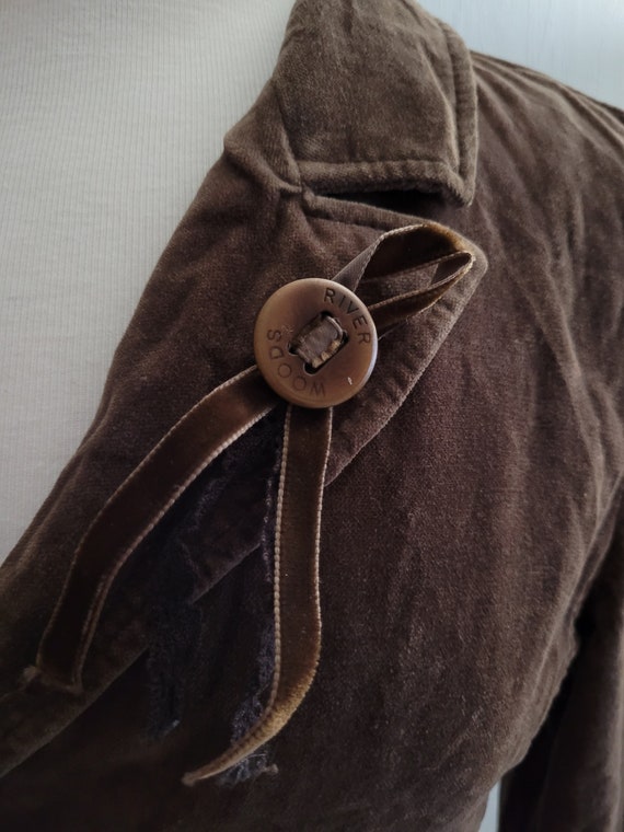 Vintage dark brown velvet womens jacket / Women b… - image 3