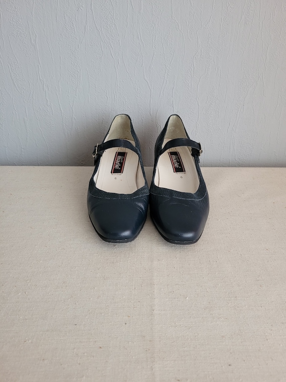 80s Brown Leather Mary Janes 3 Buttons Leather Pumps By Via Spiga