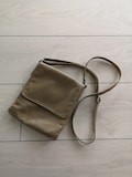 Vintage leather cappuccino brown crossbody bag women top zip shoulder purse Made in Italy product logo