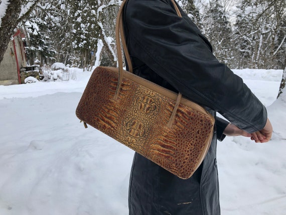 Vintage Light Brown Faux Leather Ladies Bag Shoulder Purse -  Israel