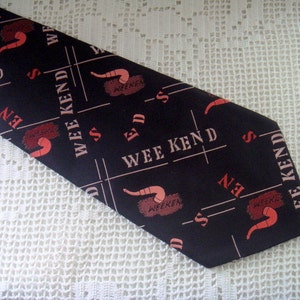 Vintage Nordic Necktie Bayer suit Necktie Handmade Men neck tie WEEKEND