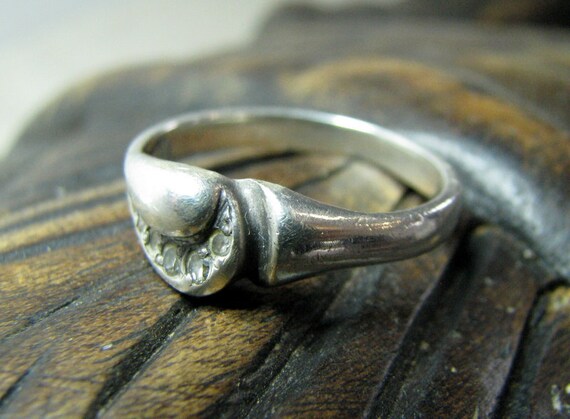 Silver ring 925 hall mark Sterling silver Clear g… - image 3
