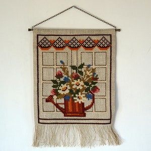 Skandinavischer Wandbehang aus Leinen und Leinen