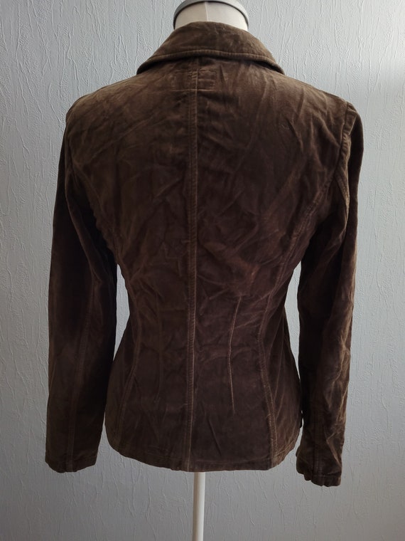 Vintage dark brown velvet womens jacket / Women b… - image 2