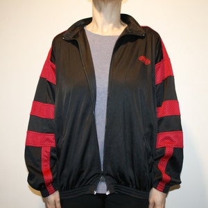 Vintage PUMA Windbreaker Jacket: Red & Black Sportswear (XL)