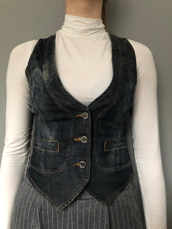Metal jean vest cheap