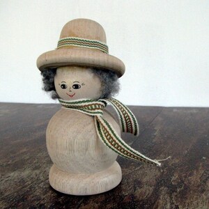 Vintage norwegian bottle opener in Folk boy shape Wooden Handmade cork open Decorative practical
