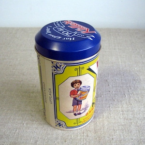 Schwedische Vintage Bonbondose HB Kaller & Co Bollnas Metall Obst Karamell Aufbewahrungsbox zum 70 Jahre Jubiläum Metall Küchen Aufbewahrungsbox