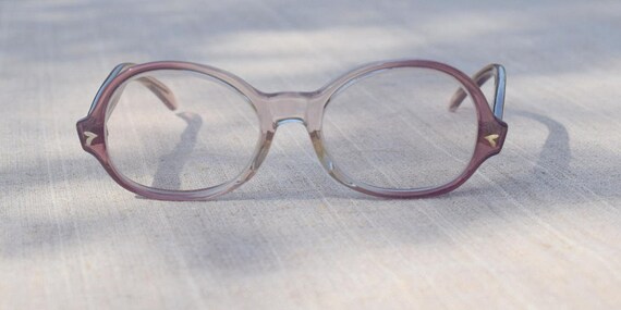 Vintage oval brown pink eyeglasses from the 80s M… - image 2