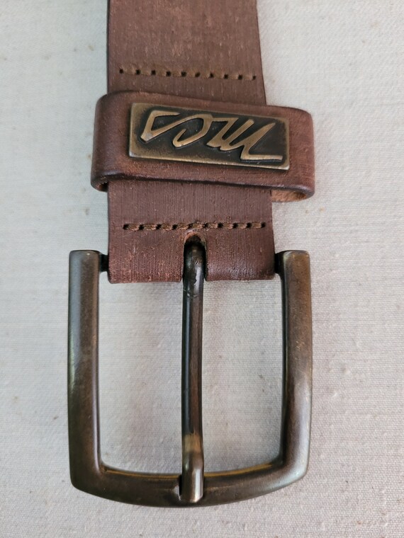 Vintage Leather Belt in Brown | Sturdy Unisex Wai… - image 4