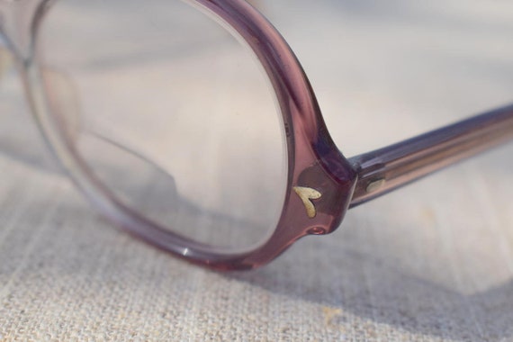 Vintage oval brown pink eyeglasses from the 80s M… - image 4