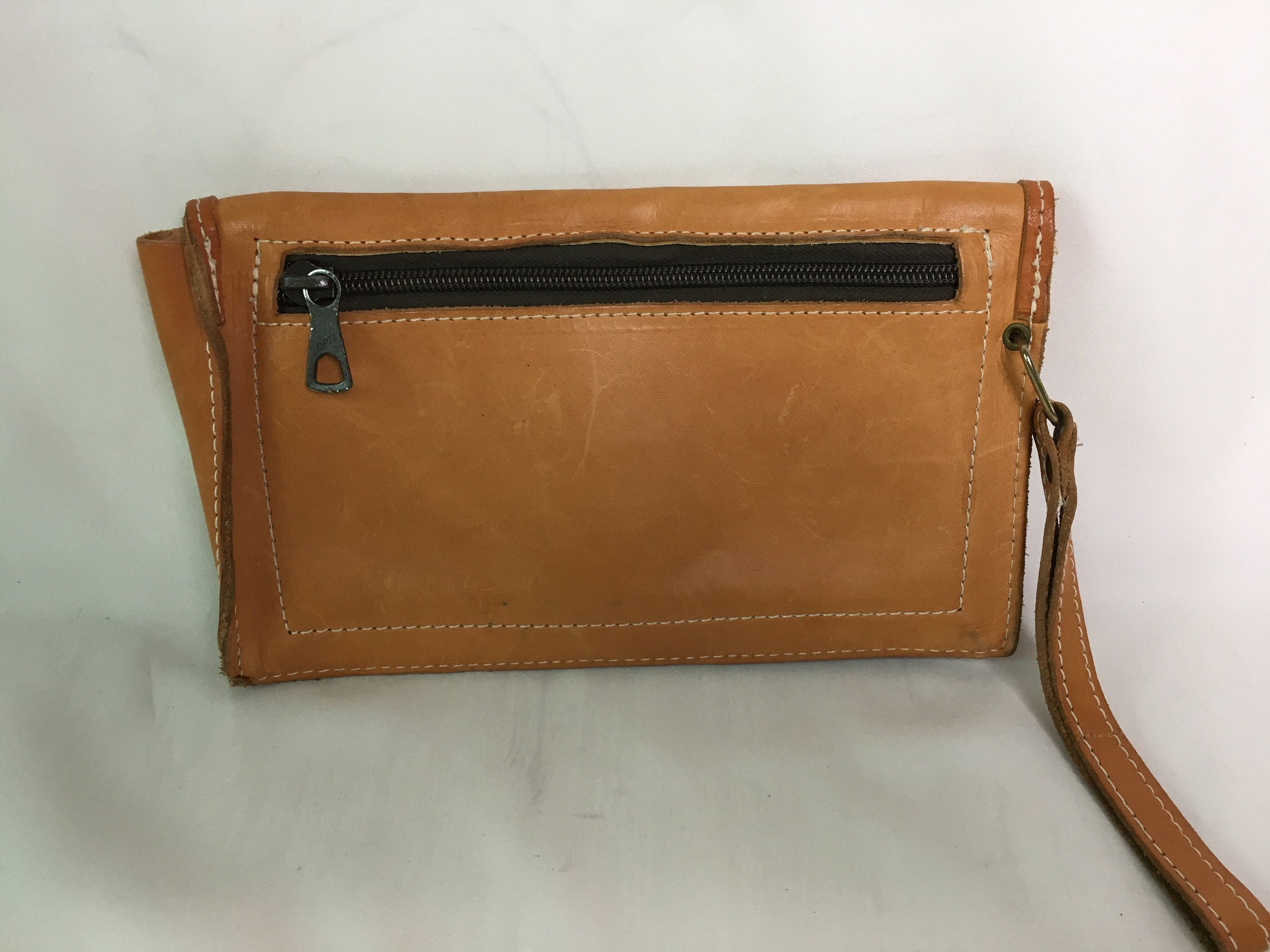 Vintage Clutch Bag For Men - Leather Classical Floral Wrist Purse