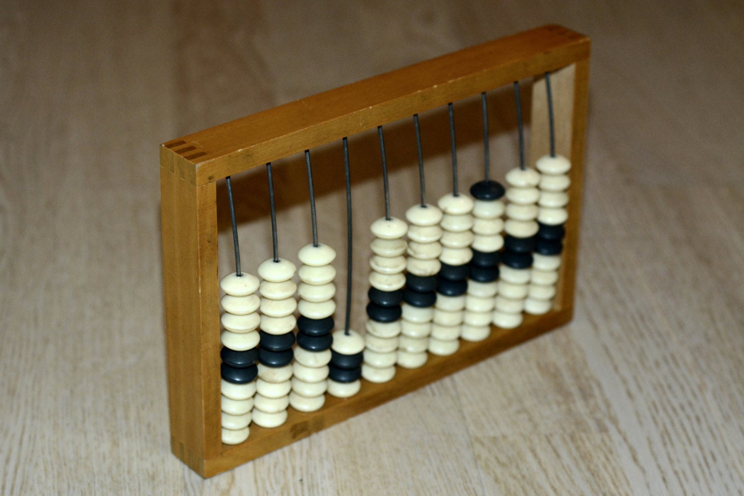 Abaco Classico A 15 Cifre - Calcolatrice Vintage In Legno, Per Educazione Matematica Bambini