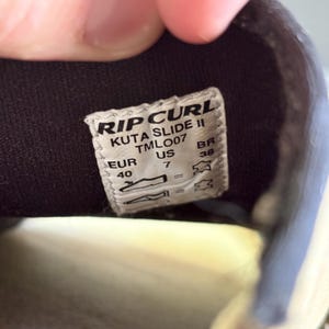 RIP CURL Beige Leather Slide Sandals, Minimalist Flat Slides, Summer Beach Shoes (EU38/US7 image 10
