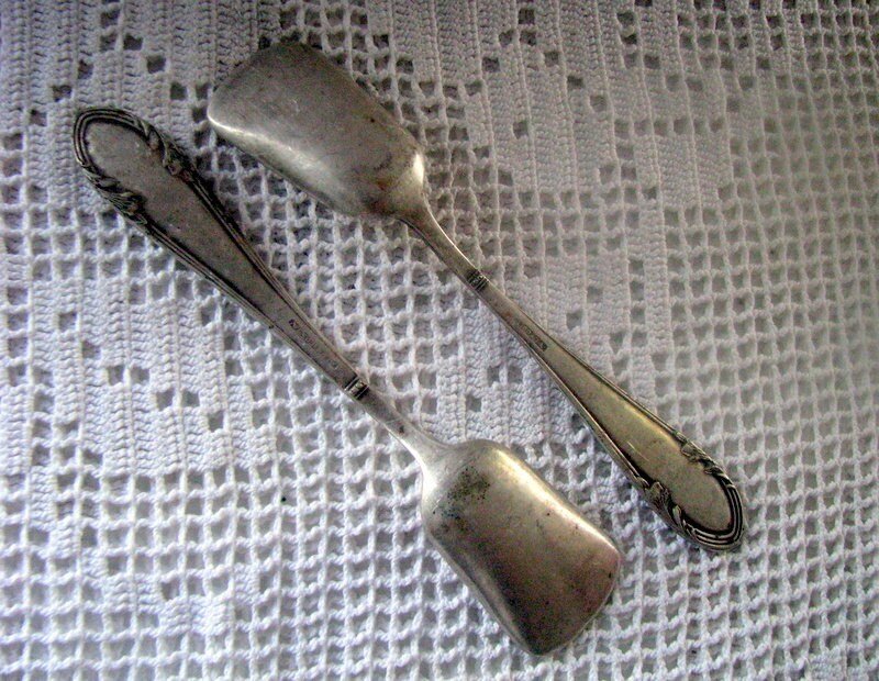 アンティークドイツシルバーメッキティースプーン - 2本セット - Etsy 日本