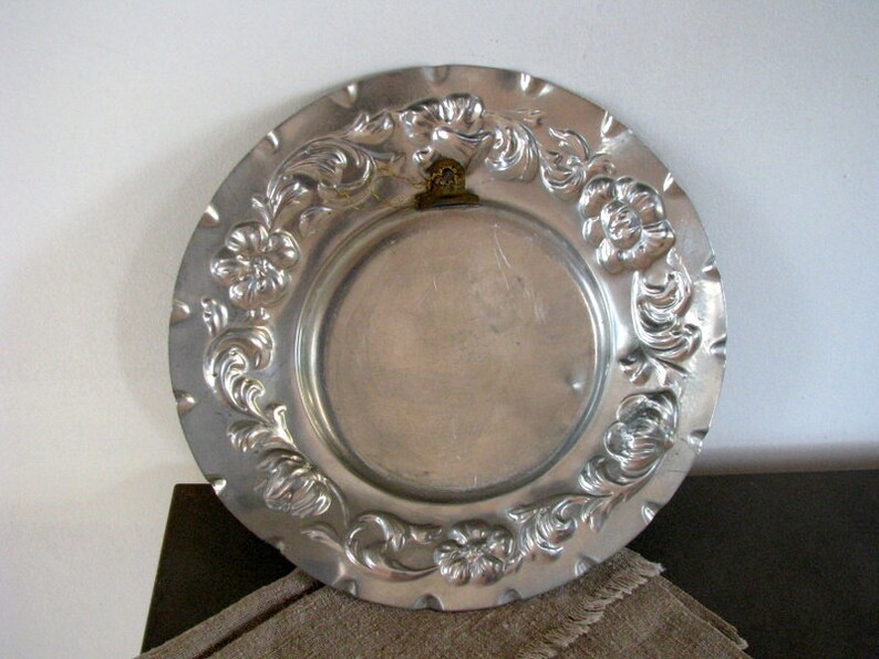 Swedish Pewter Decorative Wall Plate Zinn Pewter Plate Swenskt Tenn Eskilstuna Wall Plaque