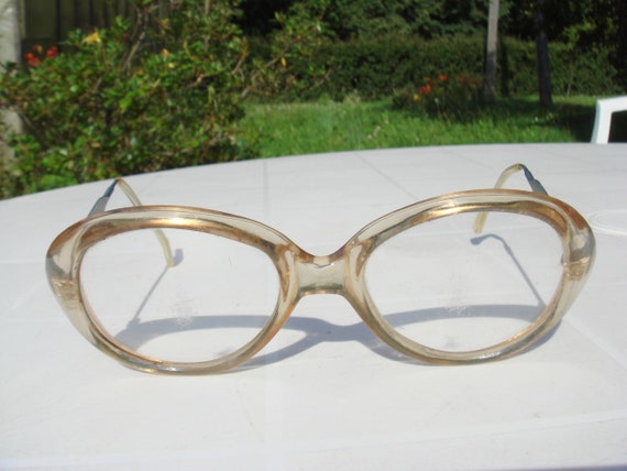 Soviet russian plastic glasses frame with metal a… - image 5