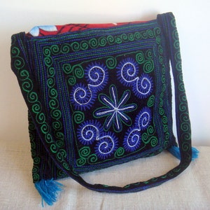 vintage Plüsch Tribal Handtasche Hobo Sling Tote Gypsy Indianer bestickte Tasche ethnisch