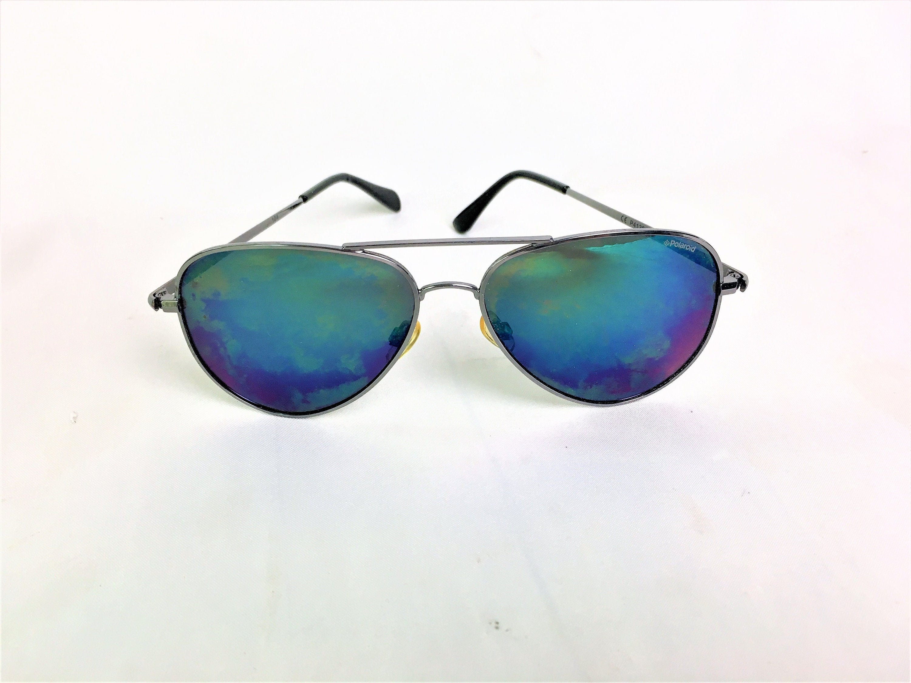 Gafas de sol de aviador Polaroid unisex con lentes polarizadas rosas y verdes gafas vintage de los anos 80 Etsy Espana