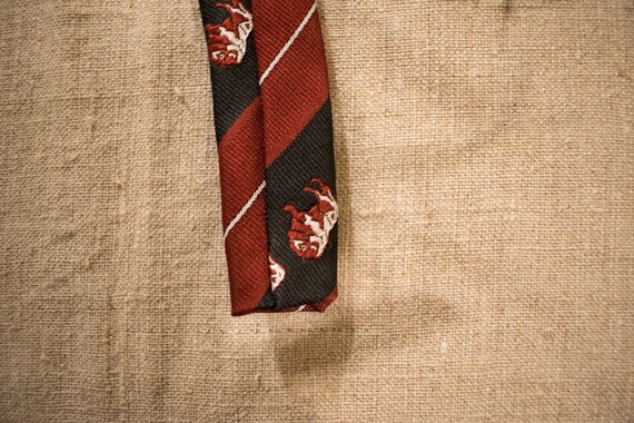 Vintage swedish necktie by Silja Animal aurochs p… - image 5
