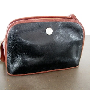 Scandinavian leather crossbody purse black brown satchel Finland shoulder bag handbag