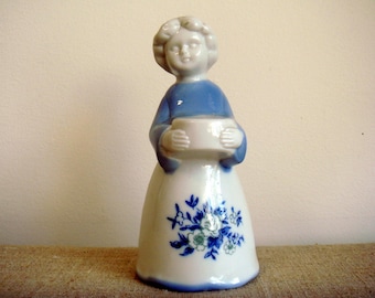 Sweden pottery ceramic Girl Figurine Scandinavian girl Vintage Swedish Glazed Ceramic Vase