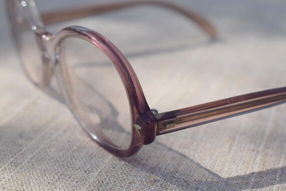 Vintage oval brown pink eyeglasses from the 80s M… - image 3