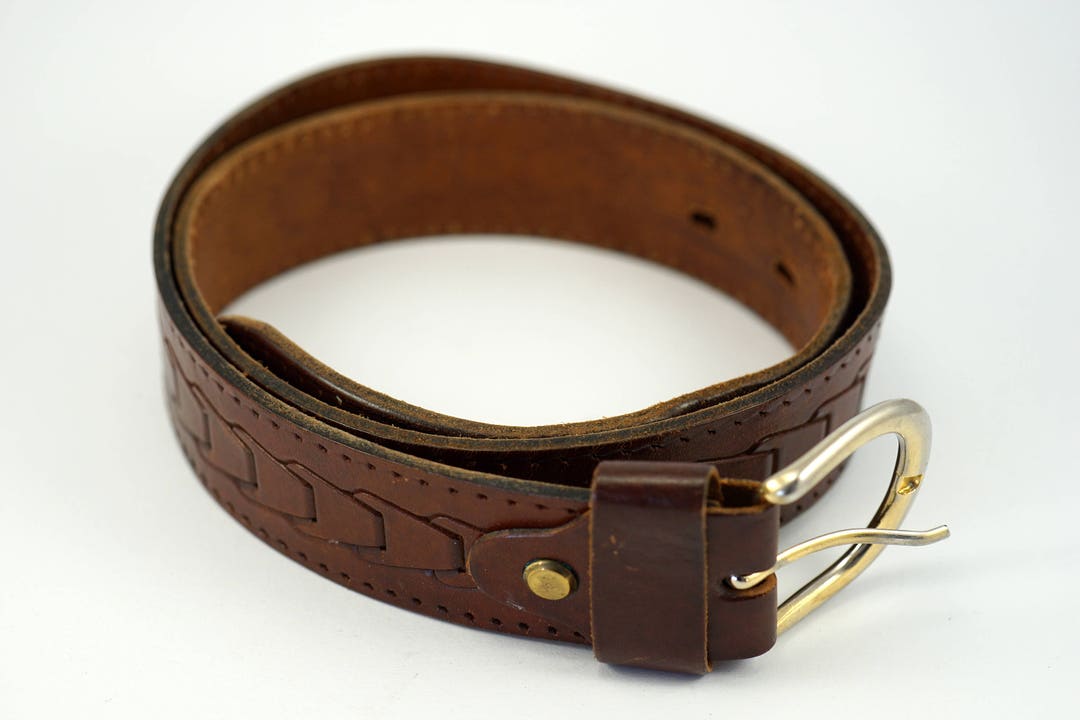 Italian Vero Cuoio Belt Retro Genuine Brown Leather Ladies  display picture 1