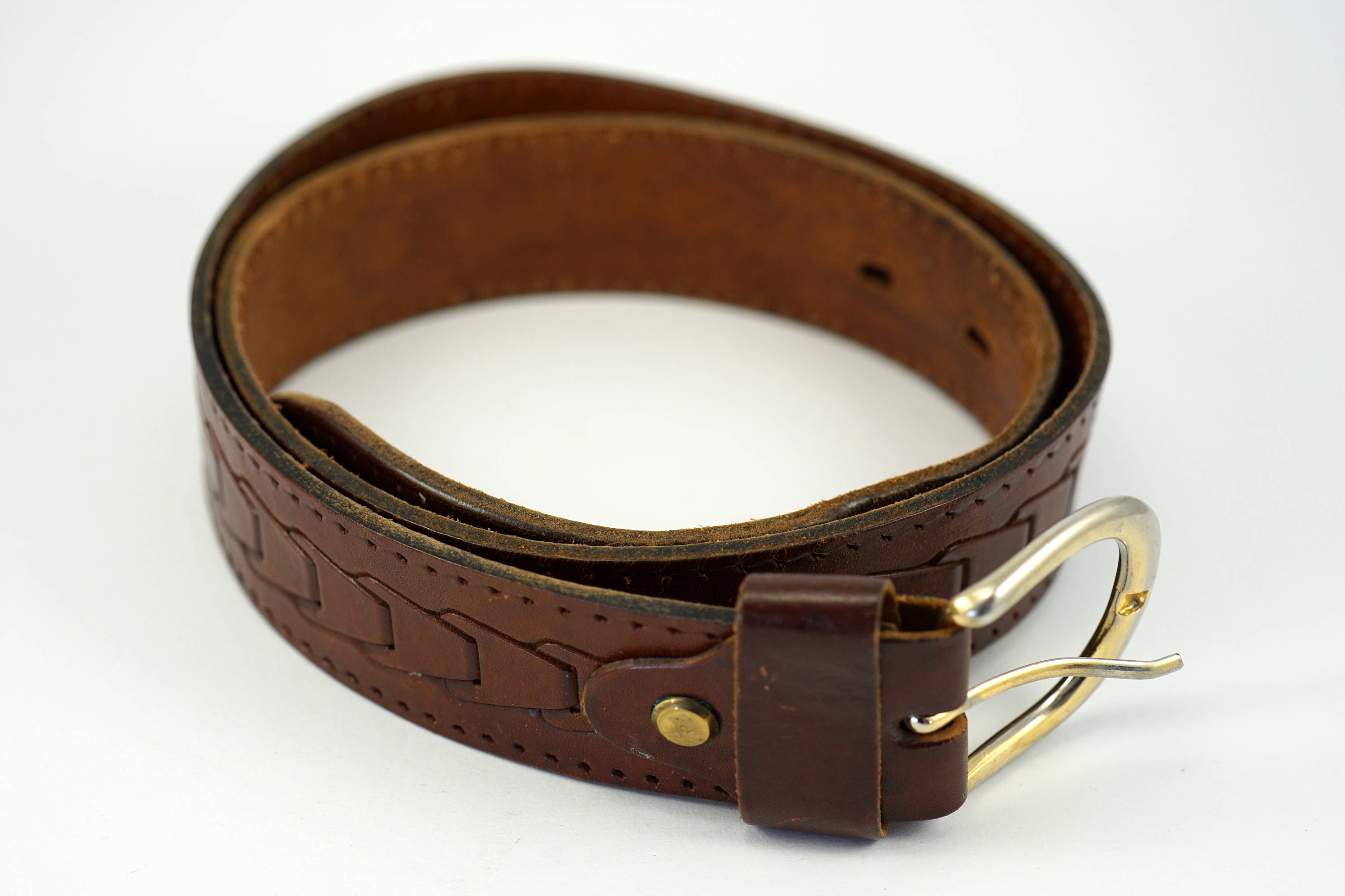 Italian Vero Cuoio Belt Retro Genuine Brown Leather Ladies - Etsy