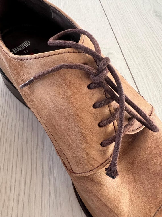 Vintage Lloyd Madrid Leather Shoes: Camel Brown Square Toe  display picture 3