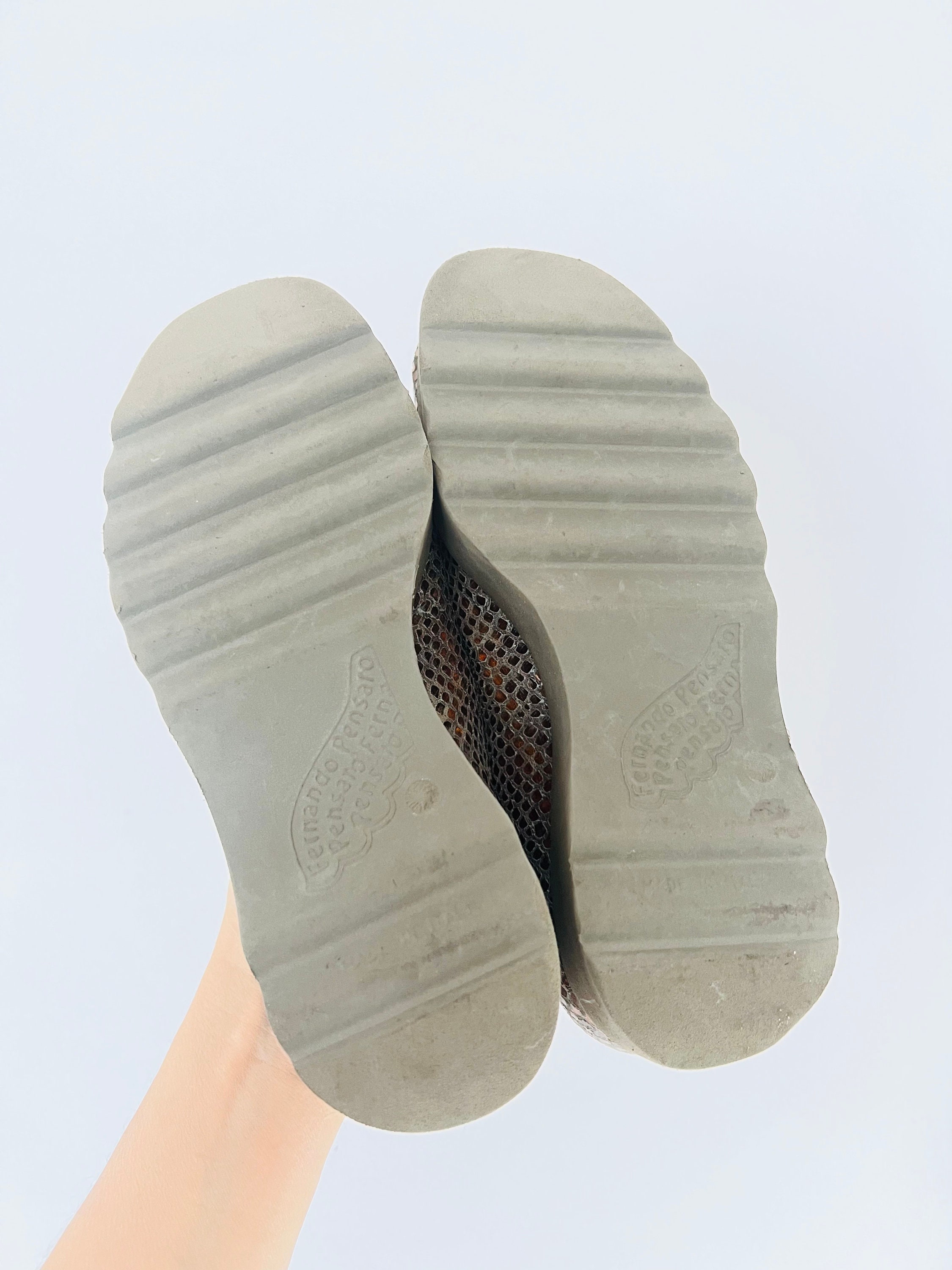 Fernando Pensato Leather Ostrich‎ Vibram Sole Slip On Men\'s Shoes Italy USA 11 Men main image 4