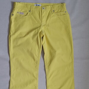 Vintage Moschino Jeans Lemon Yellow Cotton Blend Pants - Size 29