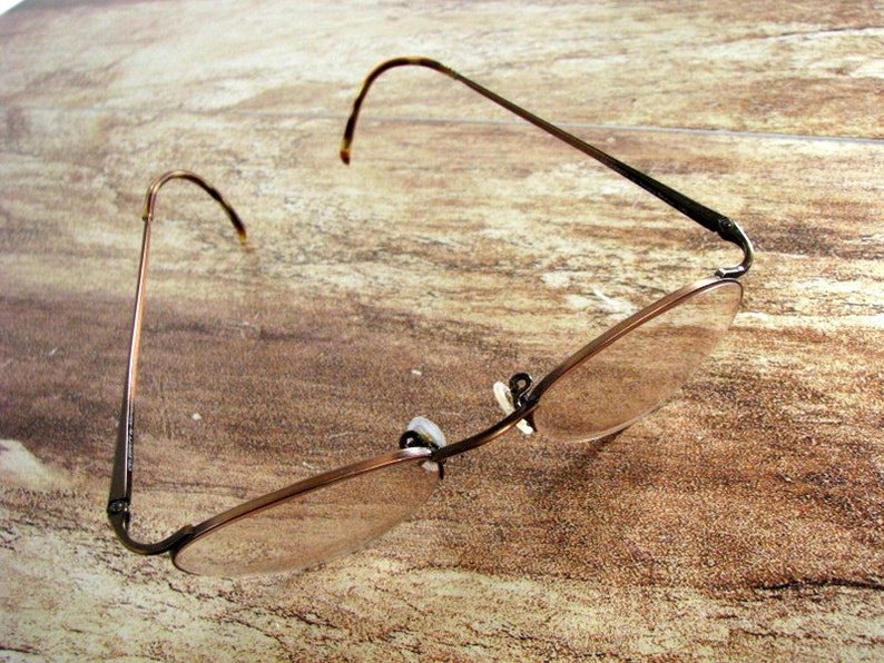 Vintage ALTAIR eyeglasses brown metal frame eyewear unisex glass Vintage ALTAIR eyeglasses brown metal frame eyewear unisex glass