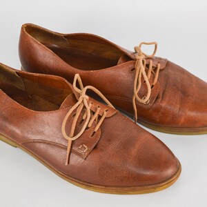 Vintage Leather Lace Up Shoes in Brown by Planet Shoes (EU38/US7). image 6