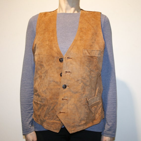 Vintage Tan Brown Suede Leather Vest Plus Size Unisex Waistcoat Boho Motorcycle Biker Made in Korea - Etsy Vintage Tan Brown Suede Leather Vest Plus Size Unisex Waistcoat Boho Motorcycle Biker Made in Korea - Etsy