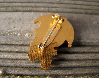 Broche Dorée Vintage Parapluie à Pommeau Tête De Canard - Modèle 17 - Occasion