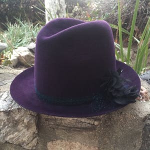 ASHAKA GIVENS High Crown Fedora Hat with Interchangeable Ribbons Lined image 9