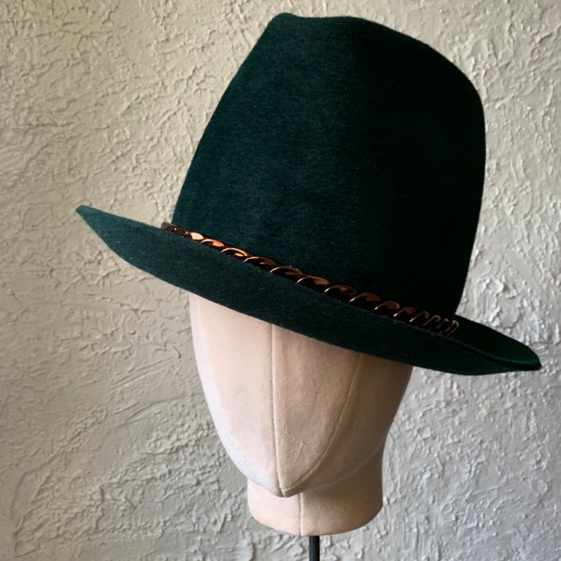 ASHAKA GIVENS High Crown Fedora Hat with Interchangeable Ribbons Lined image 4