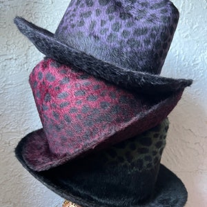 ASHAKA GIVENS High Crown Fedora Hat with Interchangeable Ribbons Lined image 1