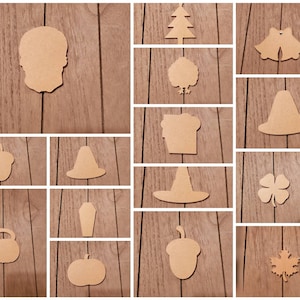 10 - 1.5- 2 inch holiday and seasonal badge reel acrylic blanks different shapes